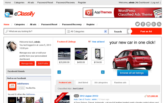 The interface is very clean, modern and professional