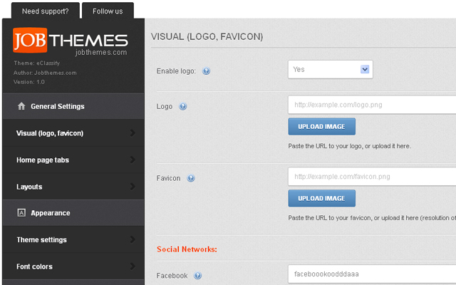 The theme options panel is advanced, You can change almost everything through it.