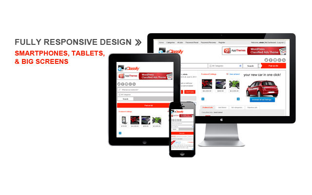 Eclassify is fully responsive and compatible with all types of devices.