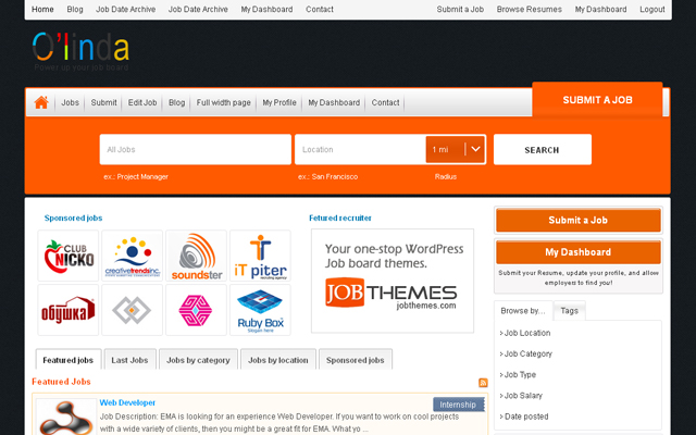 The home page is full of features and surprises