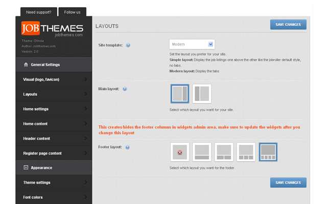 The theme options panel is advanced, You can change almost everything through it.