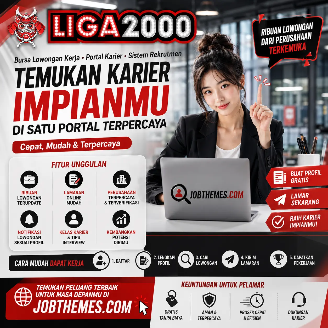 LIGA2000 Job Themes: Solusi Portal Karier Modern dan Bursa Lowongan Kerja Terpercaya