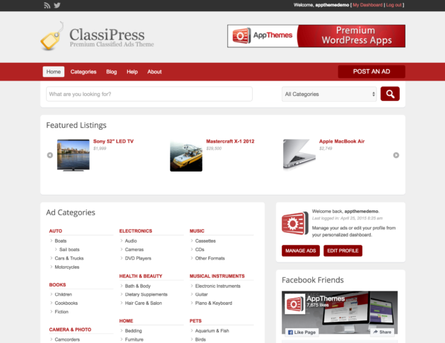 classified ads wordpress theme
